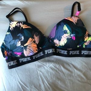 Pink Victoria Secret Wireless Push Up Bra